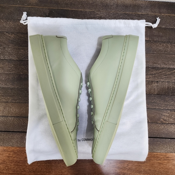 Womens Common Projects Achilles Low Sneakers in Mint Green - Picture 5 of 17